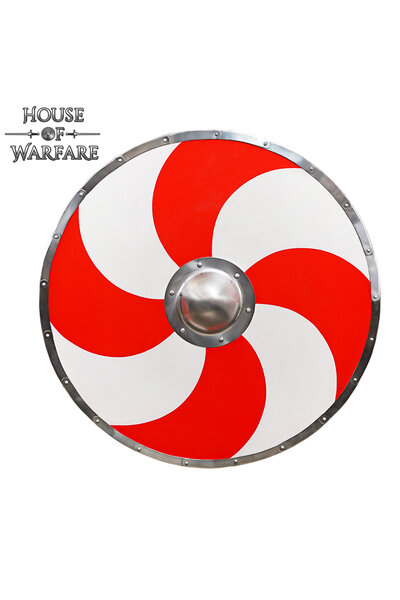 Viking shield with sun motif