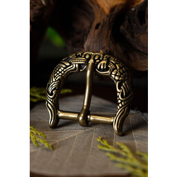 Borre-Jellinge style buckle gripping-beast