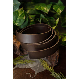 Leather belt strip, 30 mm / 180-190 cm brown