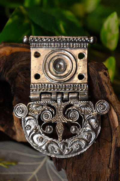 Roman belt buckle Tekija, tinned brass