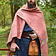 Ulfberth 100% wool blanket / cloak, herringbone, red