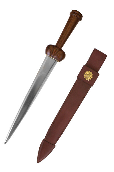 Bollock dagger with scabbard