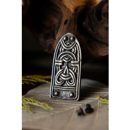 Anglo-Scandinavian belt end, silvered