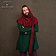 House of Warfare Late Medieval Liripipe Hood, Wool, Dark Red