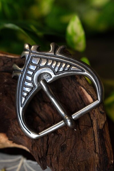 Medieval buckle 4,5 cm, silver plated