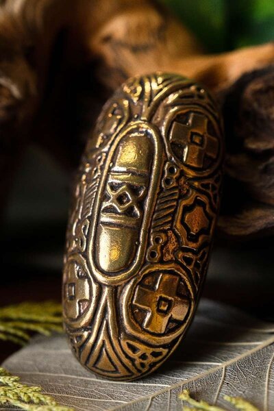 Viking turtle brooch sun crosses
