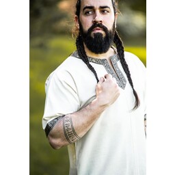 Celtic tunic, short sleeves, cream