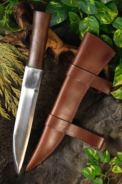 Viking seax with scabbard