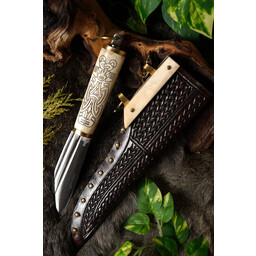 Viking seax Borre style with bone grip