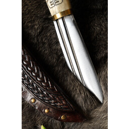 Viking seax Borre style with bone grip