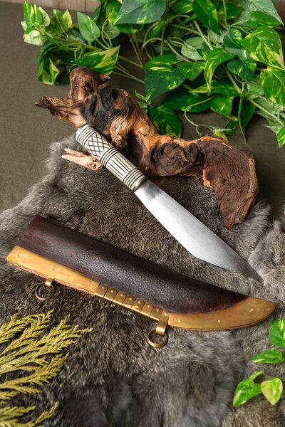 Viking seax with bone grip
