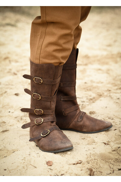 Medieval boots with buckles