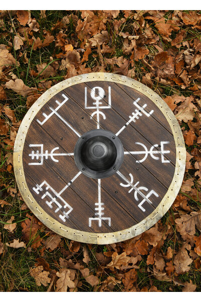 Viking shield Vegvisir with rawhide