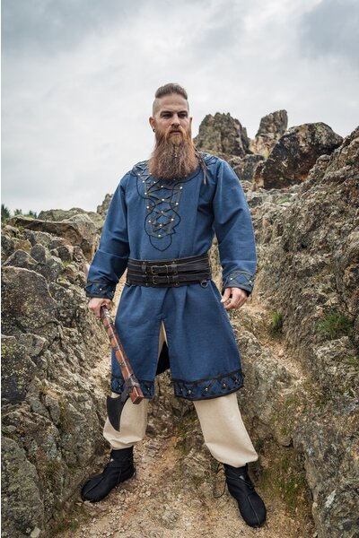 Viking tunic Farulfr, blue