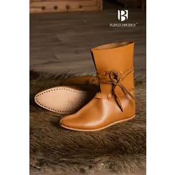 Medieval ankle boots, 13th century