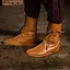Medieval ankle boots, 13th century