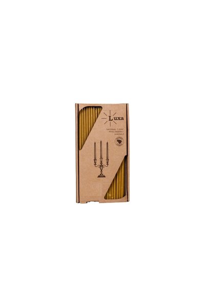 Dipped beeswax candle 25 cm, set of 60
