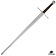 Red dragon Hand-and-a-half sword, battle-ready (blunt 3 mm) tempered