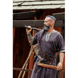 Celtic tunic, short sleeves, dark brown