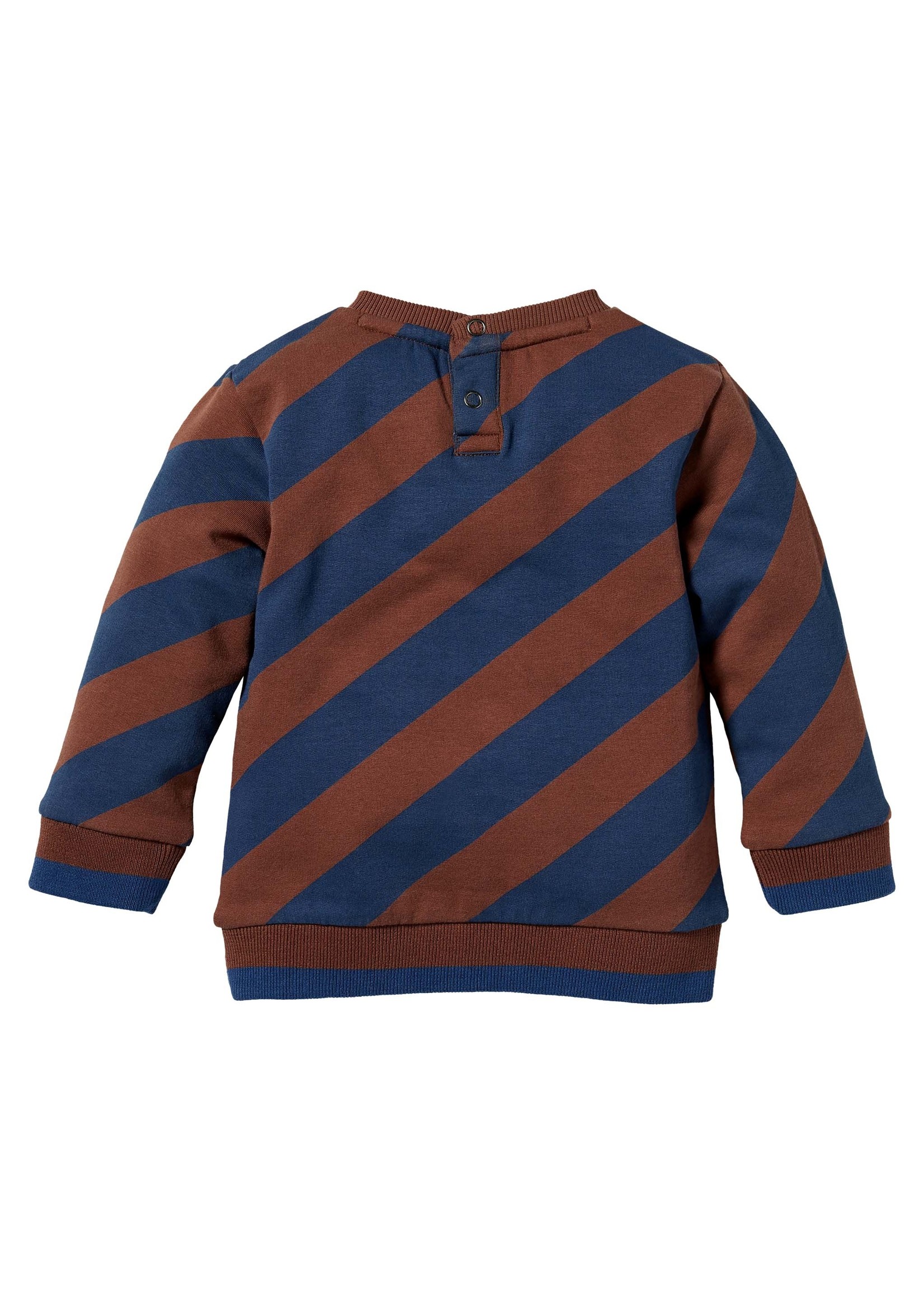 Quapi Sweater Leo AOP Chestnut Diagonal Stripe