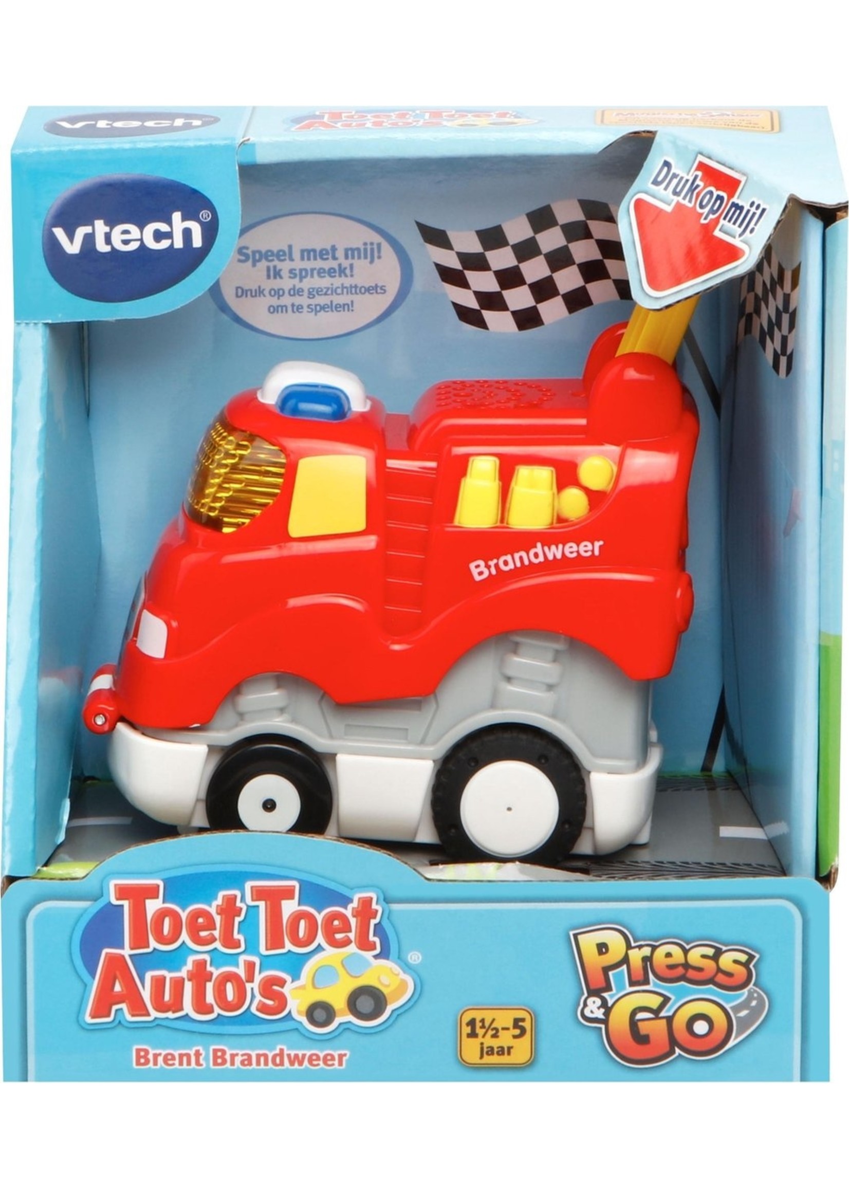 Vtech Toet Toet Auto's Pres en Go Brent Brandweer +12m