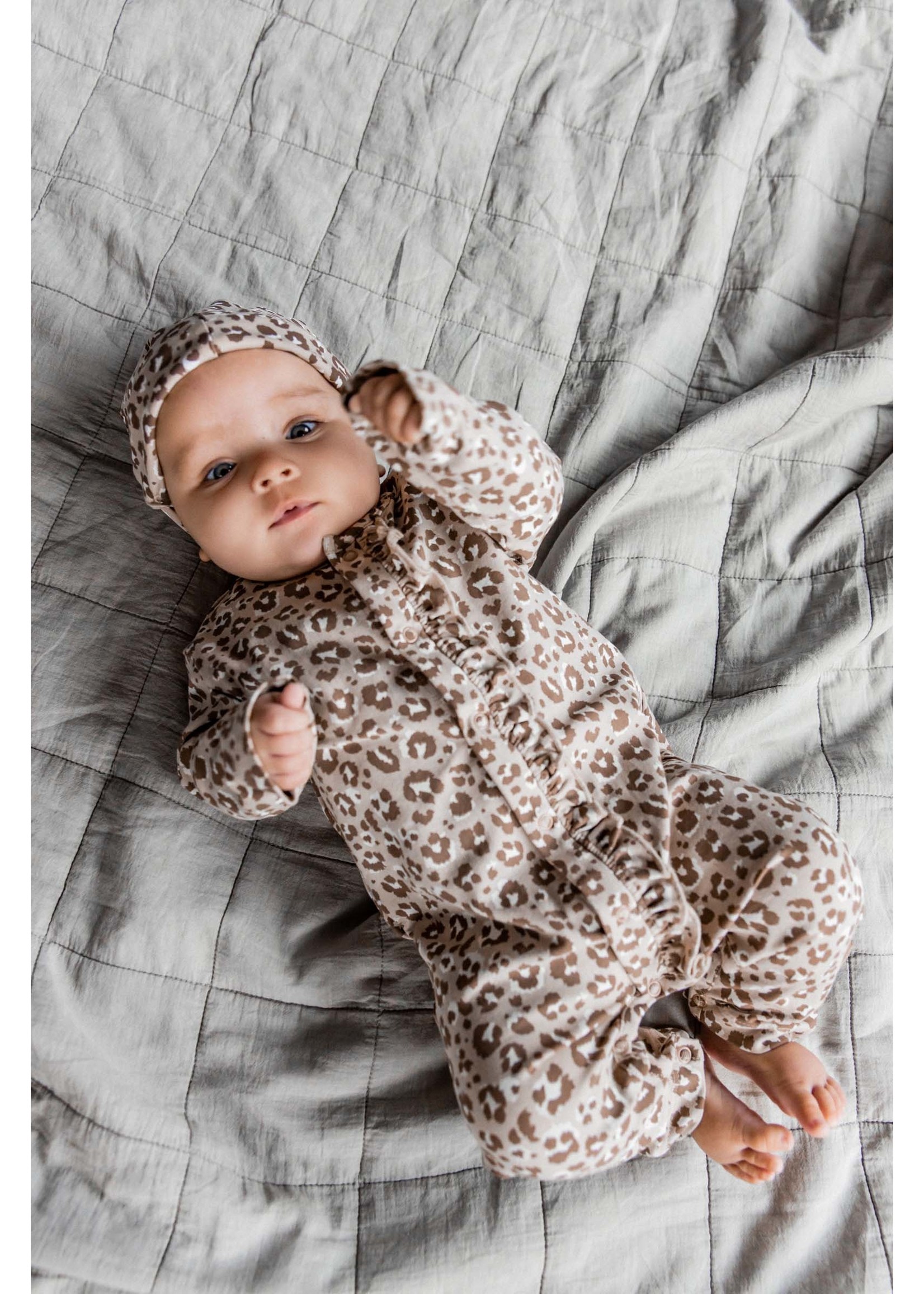 Quapi Playsuit Pia AOP Taupe Light Leopard