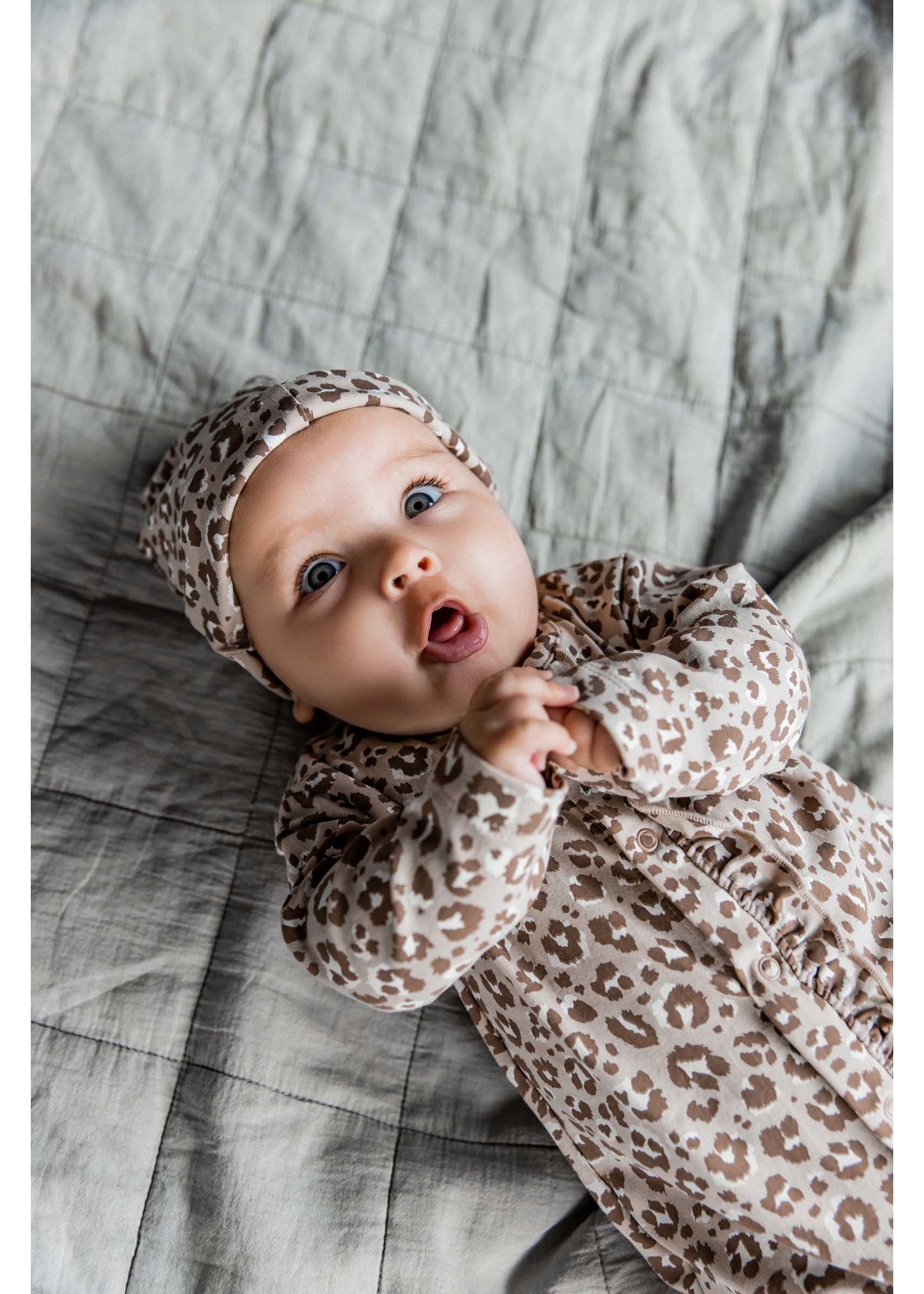 Quapi Playsuit Pia AOP Taupe Light Leopard