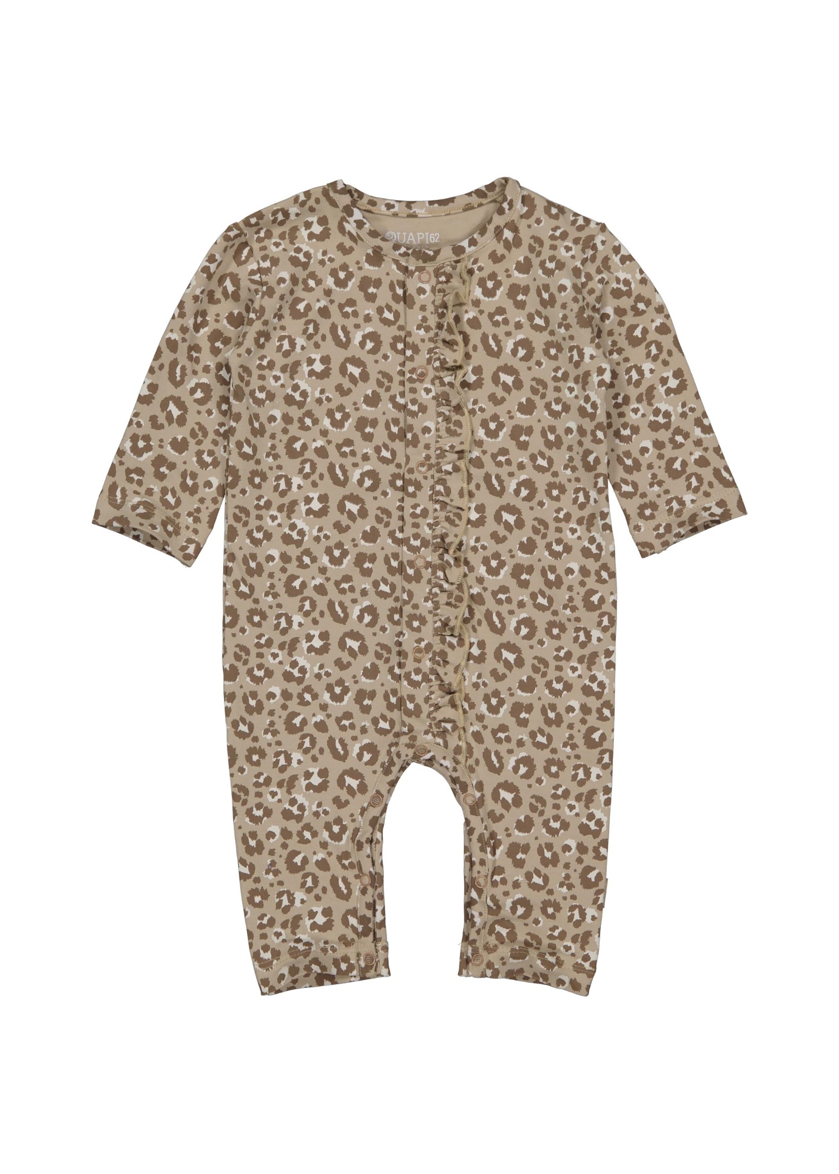 Quapi Playsuit Pia AOP Taupe Light Leopard