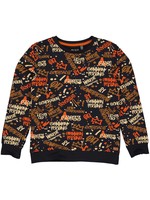 Quapi Sweater Ralf AOP Blue Dark Grafitti