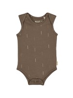 Quapi Romper Romeo AOP Brown Dark Stripe