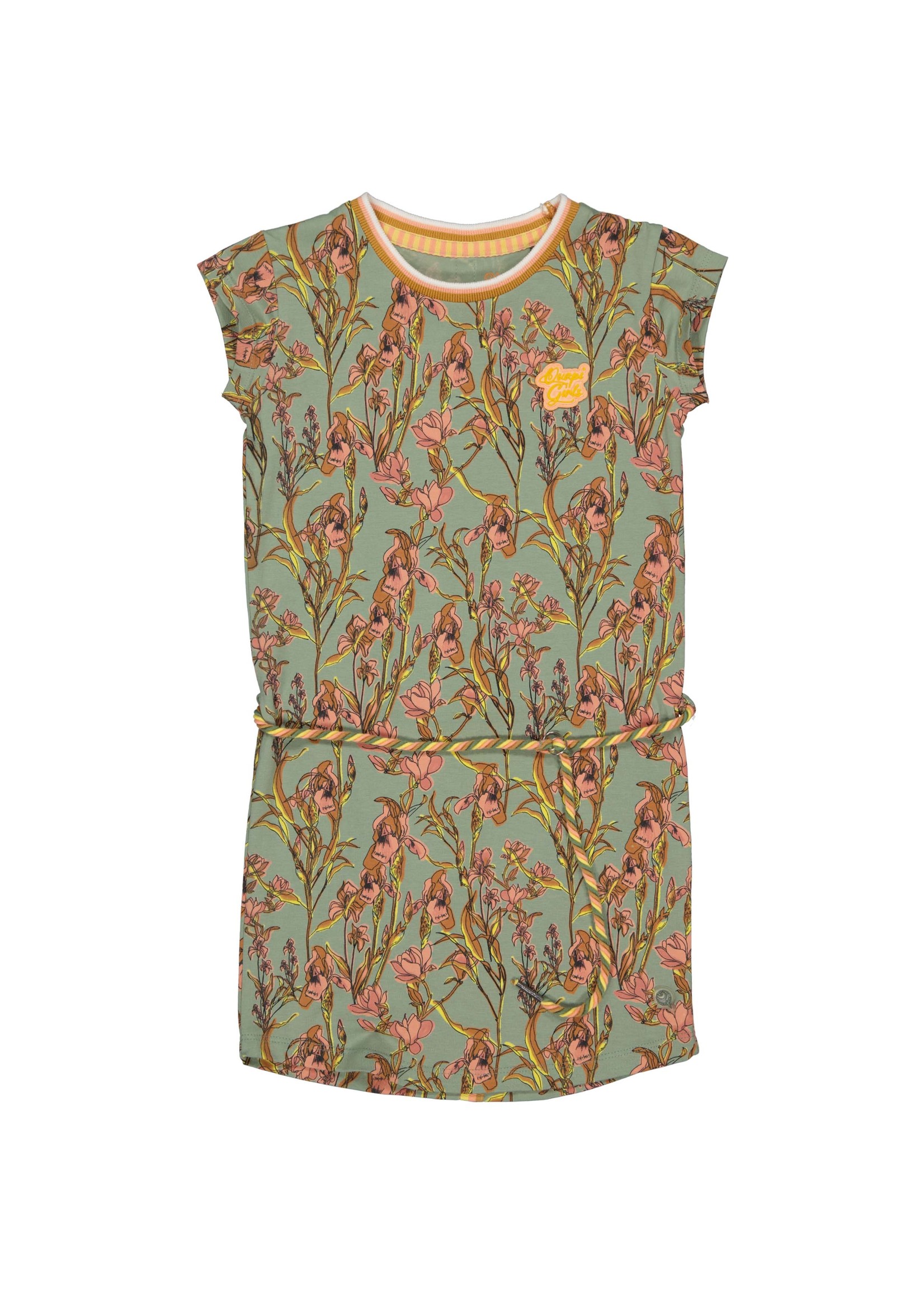 Quapi Jurk Tabita AOP Green Army Flower