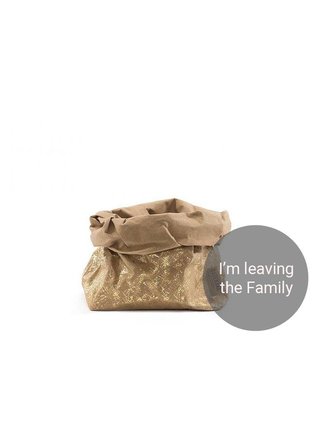 UASHMAMA® Sac de papier d'impression naturel et or UASHMAMA® Sac de papier d'impression naturel et or