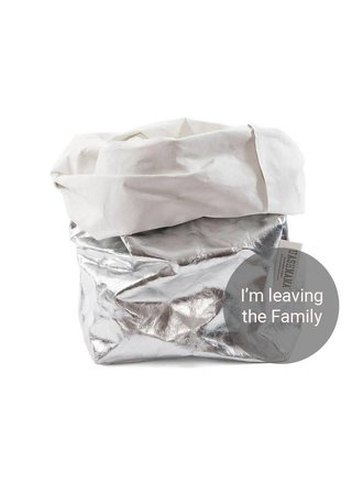 UASHMAMA® Sac de papier d'argent et blanc UASHMAMA® Sac de papier d'argent et blanc