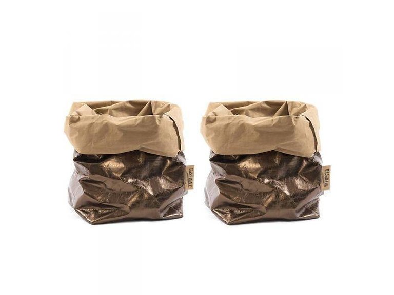 UASHMAMA® Paper Bag Bronze & Natural
