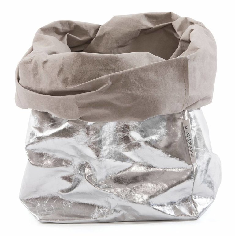 UASHMAMA® Sac de papier argent et gris