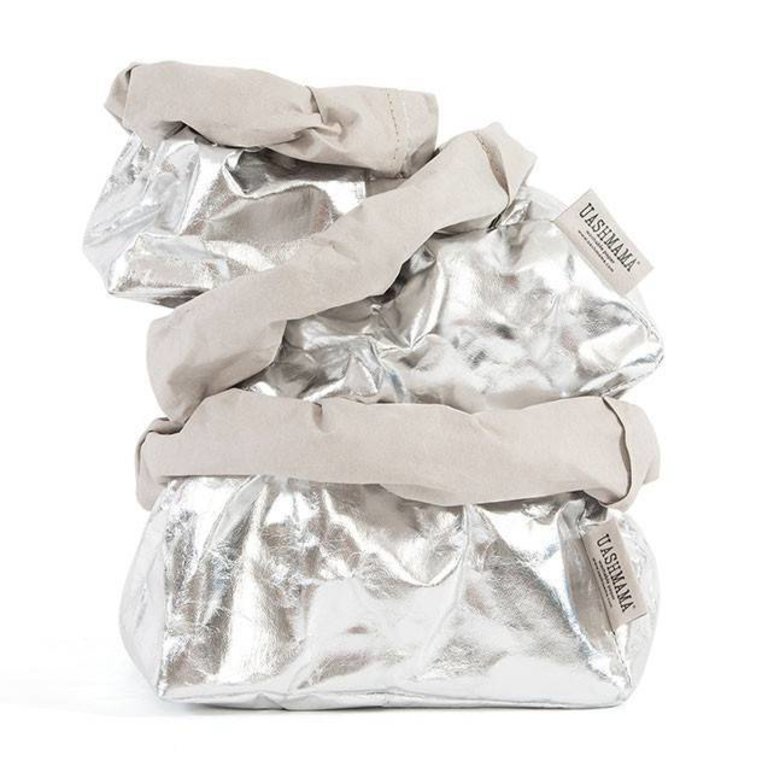 UASHMAMA® Paper Bag Silver/Grey