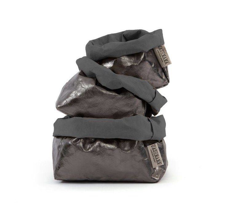 UASHMAMA® Paper Bag Peltro & Dark Grey