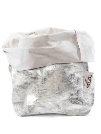 UASHMAMA® VENDRE! Sac en papier Nuvola Blanc / Argent UASHMAMA® VENDRE! Sac en papier Nuvola Blanc / Argent