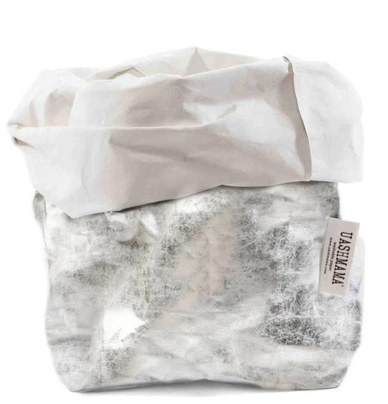 UASHMAMA® SALE! Paper Bag Nuvola White / Silver