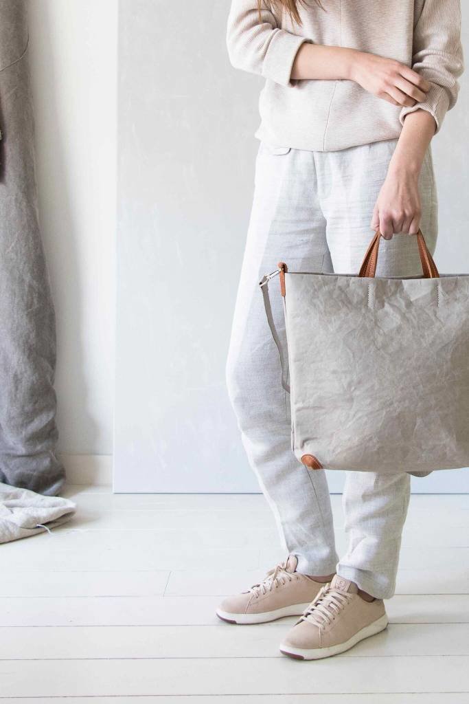 UASHMAMA® Sac à main tout gris