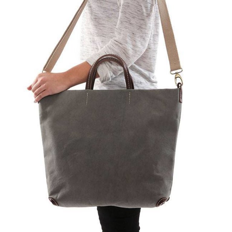 UASHMAMA® Sac à main tout gris foncé