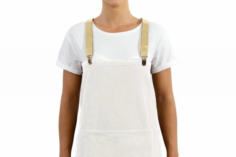 UASHMAMA® Apron Ecru