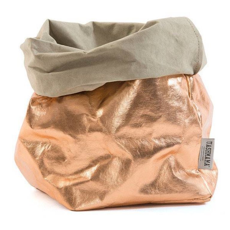 UASHMAMA® Paper Bag Rose Gold & Sand