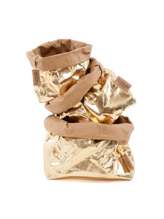 UASHMAMA® Sac de papier d'or et naturel UASHMAMA® Sac de papier d'or et naturel