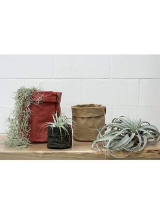 UASHMAMA® Round Paper Bag TEC naturel