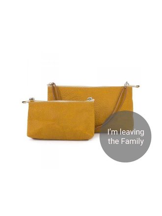 UASHMAMA® Sac à main La Busta Bubble Ochre jaune UASHMAMA® Sac à main La Busta Bubble Ochre jaune
