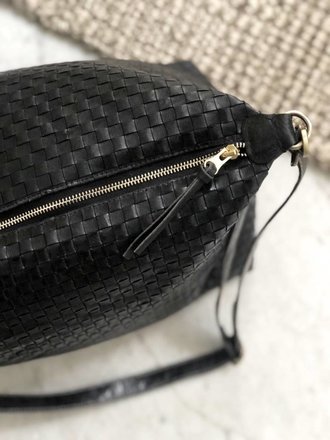 UASHMAMA® Gemma Bag Weaved Black