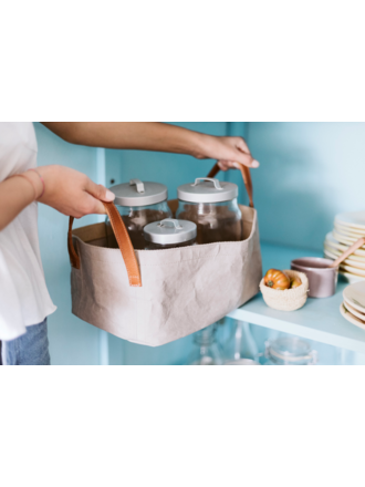UASHMAMA® Poignée en cuir de sac de magazine UASHMAMA® Poignée en cuir de sac de magazine