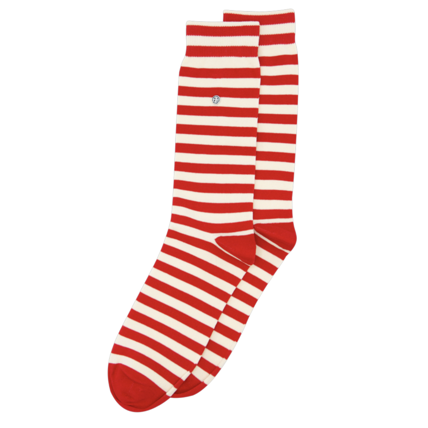 Alfredo Gonzales Harbour Stripes Sock Red