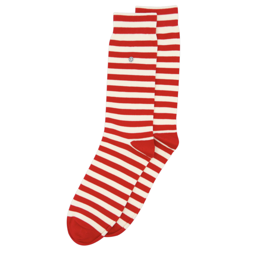 Alfredo Gonzales Harbour Stripes Sock Red